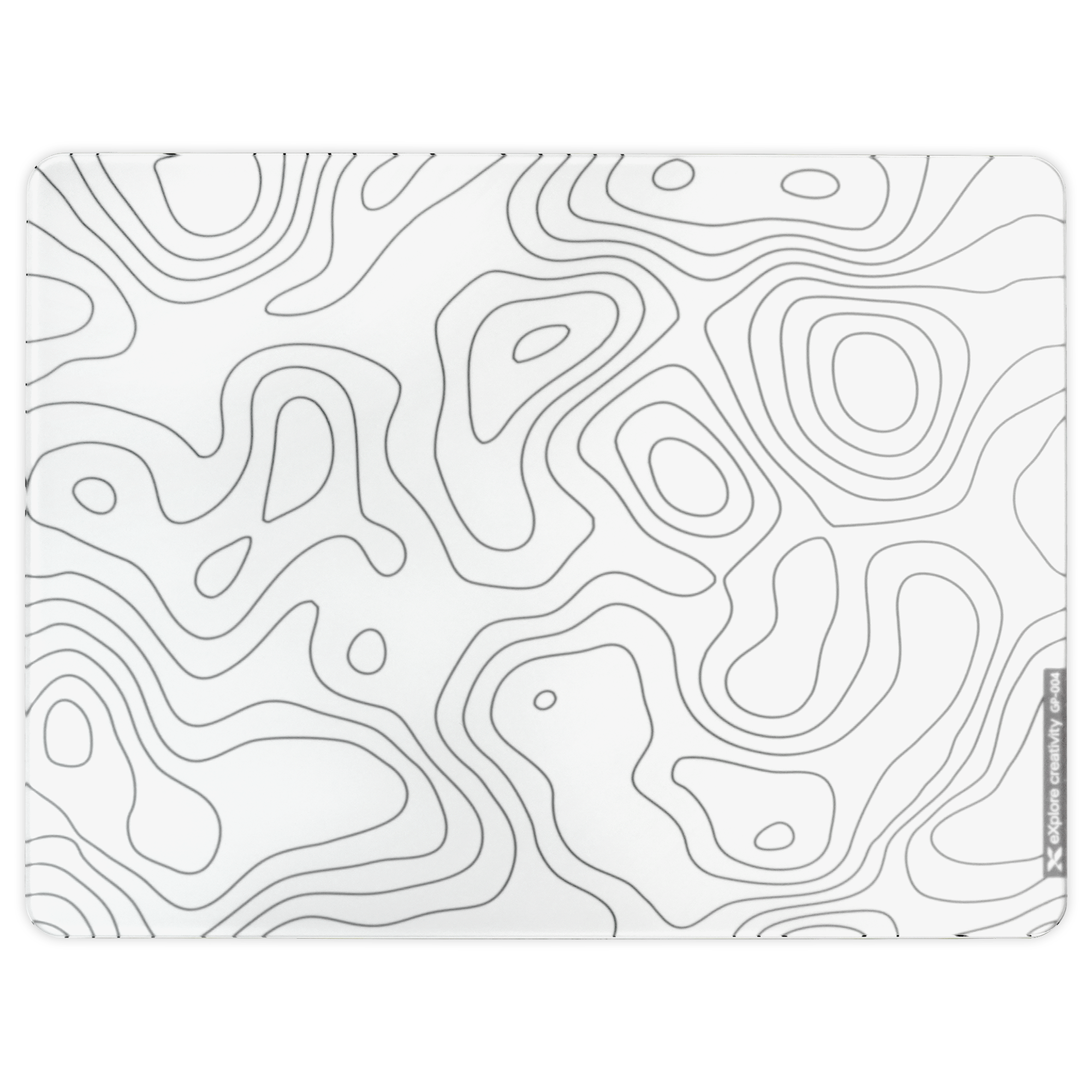 XVX Space Pad Glass Gaming Mouse Pad with Anti-Slip Rubber Base