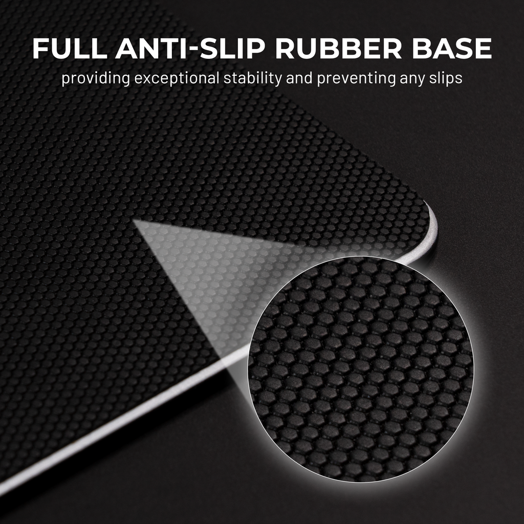 XVX Space Pad Glass Gaming Mouse Pad with Anti-Slip Rubber Base