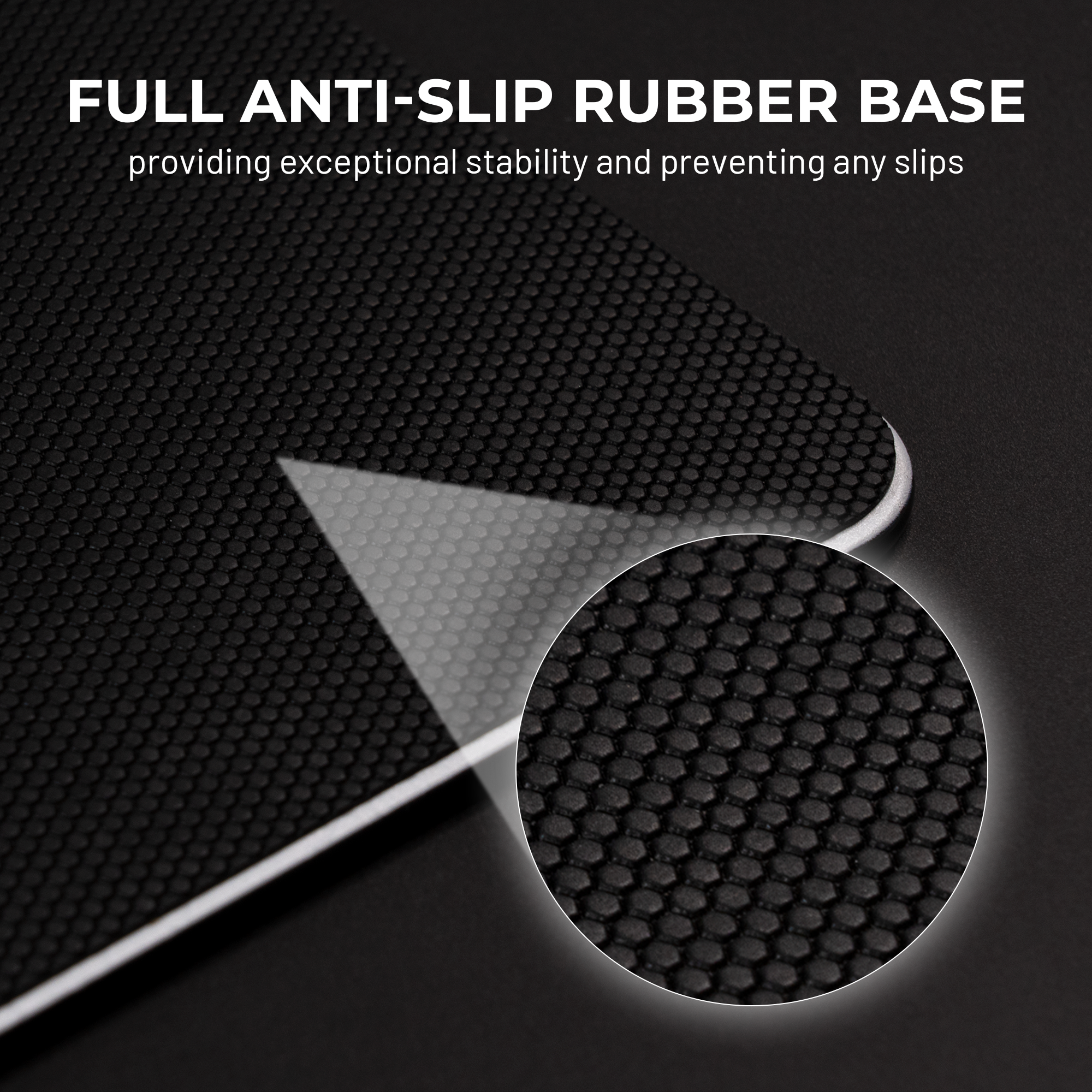 XVX Space Pad Glass Gaming Mouse Pad with Anti-Slip Rubber Base