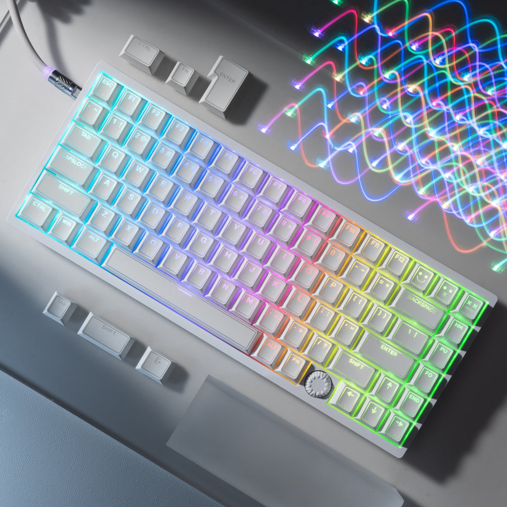 XVX PRISM Shine-Through Double-Shot Cherry Profile 142-key PBT Keycap Set